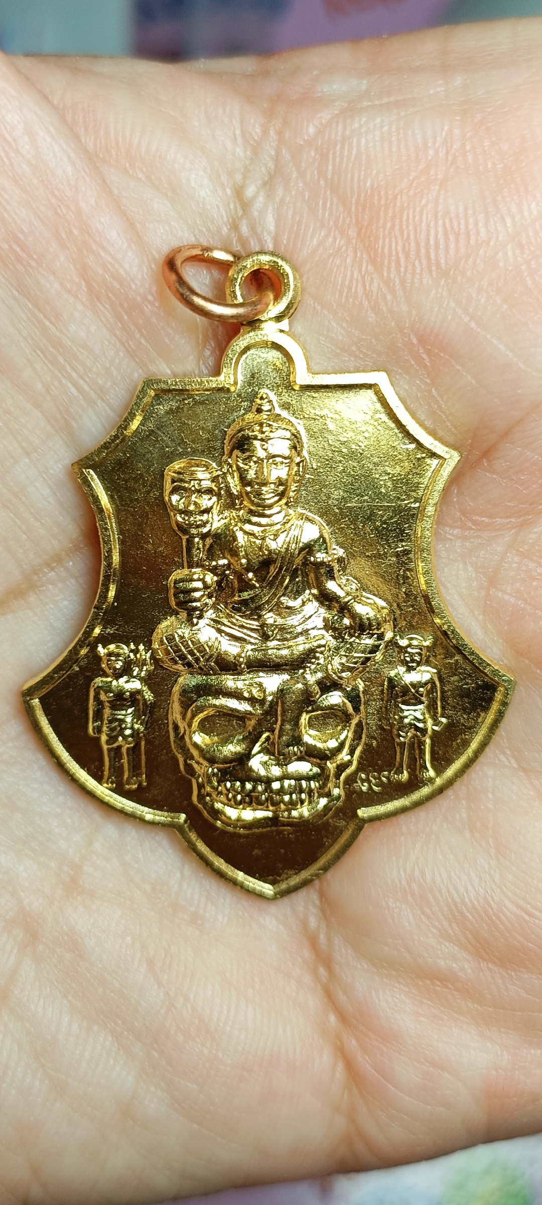 เหรียญท่านท้าวพญายม(ท่านยมทูต)หลังท้าวเวสสุวรรณ (หลวงปู่ลุน วัดโพนแพง จ.ขอนแก่น)