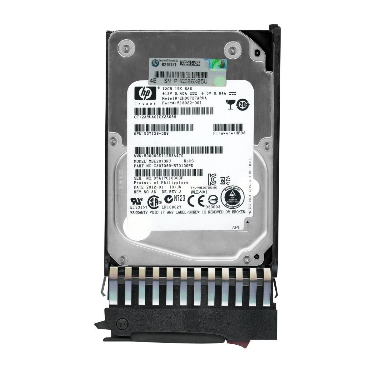 HP 72GB 15K 6G 16MB Cache SAS-2 2.5" Hard Drive // HDD 518022-001 / EH0072FARUA / MBE2073RC / GNP 507129-008 (Used) // สินค้ารับประกัน โดย บริษัท อะไหล่เซิร์ฟเวอร์ จำกัด