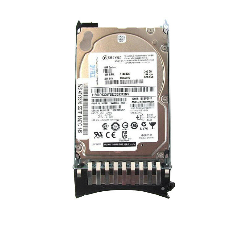 IBM 300GB 10K 6G SAS 2.5" HOT-SWAP M2,M3,M4 Hard Disk // 41Y8376 / 00AD070 / ST300MM0006 (Used) // สินค้ารับประกัน โดย บริษัท อะไหล่เซิร์ฟเวอร์ จำกัด