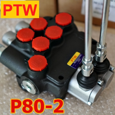 ไฮโดรลิคคอนโทรนวาวร์ (2แกน) PTW P80-2 (ุ6หุน) (80L.)(3,000-4,600PSI)