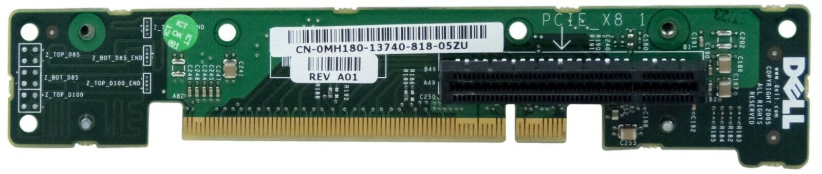 Dell Centre Riser Card Server PowerEdge 1950 2950 Pci-E x 8 // 0MH180 / MH180 (Used) // สินค้ารับประกัน โดย บริษัท อะไหล่เซิร์ฟเวอร์ จำกัด