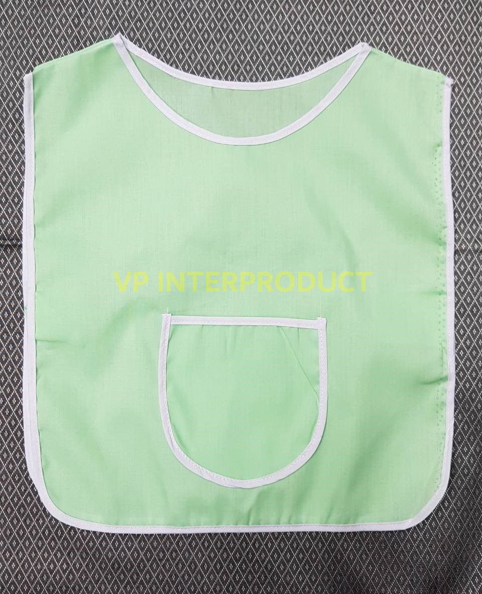 ผ้ากันเปื้อนเด็ก FREE SIZE เสื้อกันเปื้อน สวมหัวได้ รับปักโลโก้ตามแบบได้
