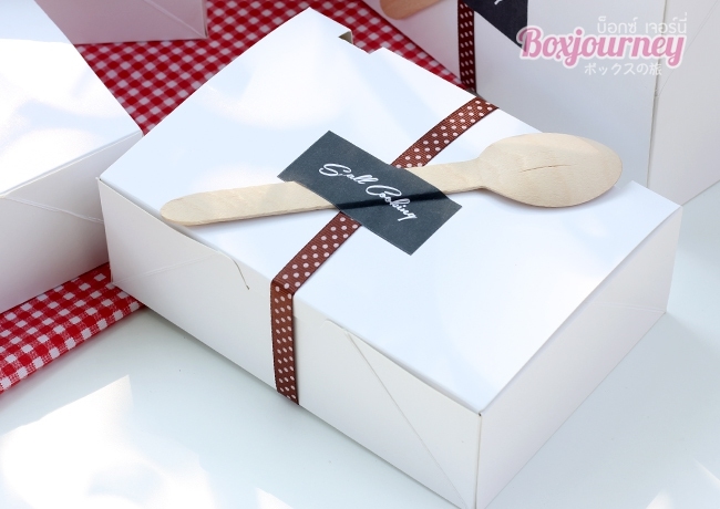 กล่อง POP UP ขนาด 13.7 x 19.7 x 6.7 ซม. สีขาวเคลือบกันซึม ไซส์ L