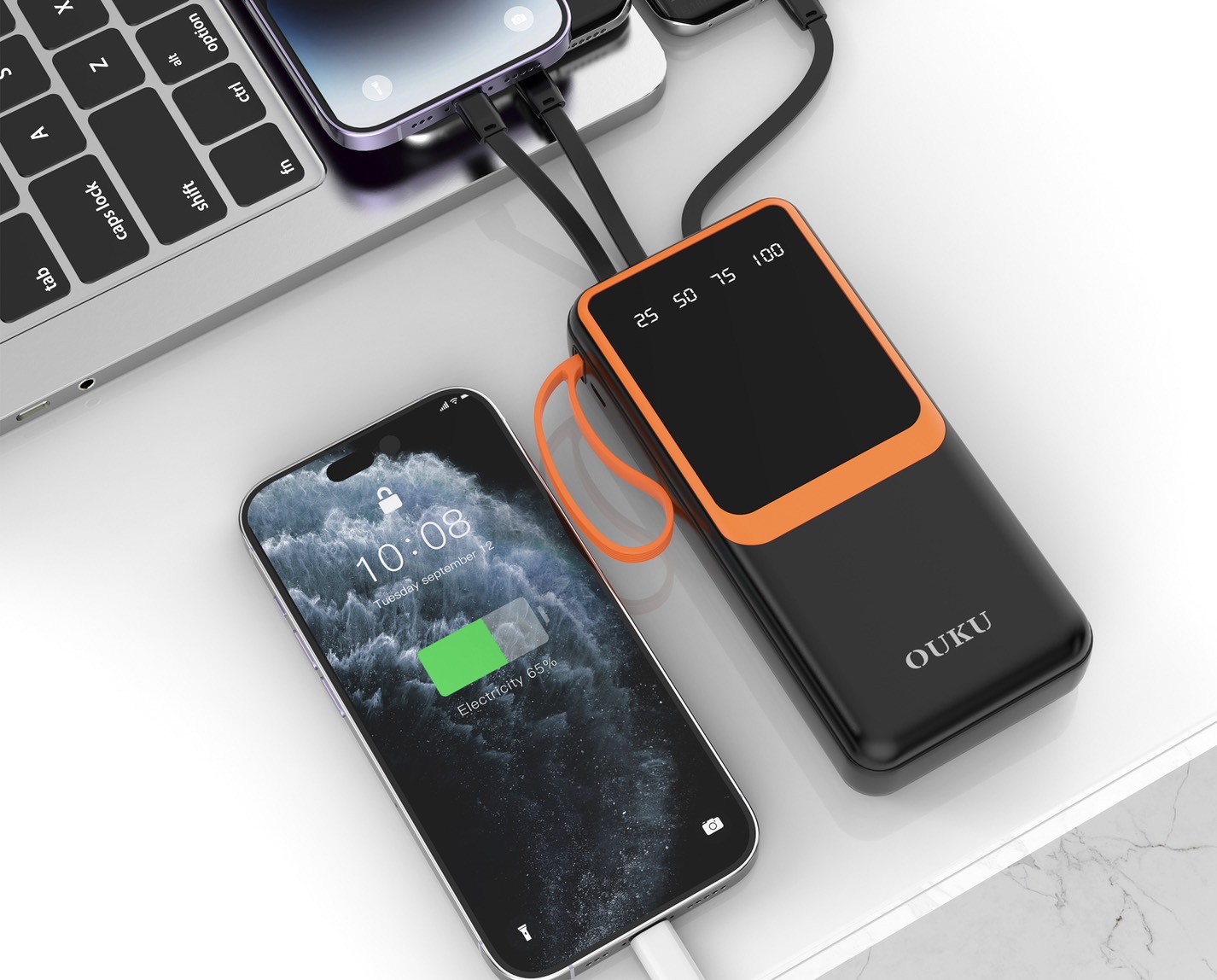 P58A 20000mAh WITH 4-CABLE POWERBANK