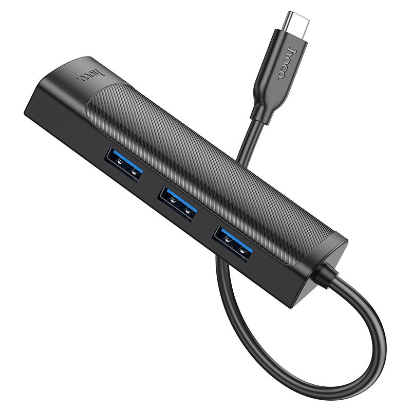 HB42 EASY SAFETY 4-IN-1 GIGABIT ETHERNET ADAPTER (TYPE-C TO USB3.0x3+RJ45) (L=0.2M)