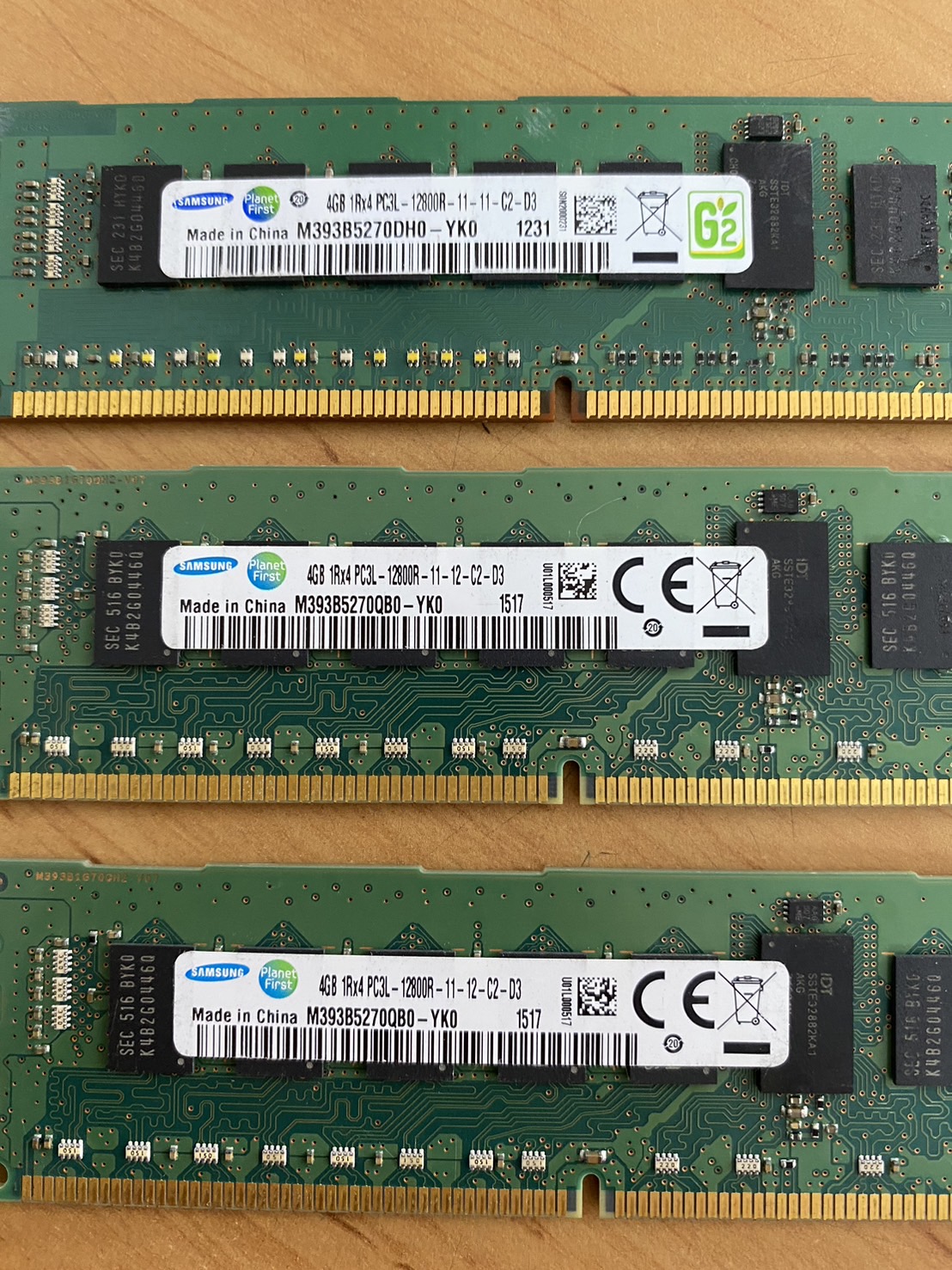 Samsung 4GB 1Rx4 PC3L-10600 DDR3 ECC CL9 240P Memory // M393B5270DH0-YH9 / M393B5270QB0-YK0 (USED) สินค้ารับประกัน โดย บริษัท อะไหล่เซิร์ฟเวอร์ จำกัด