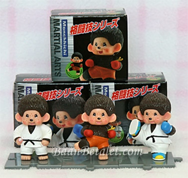 โมเดลลิงมอนจิจิรวมศิลปะการต่อสู้ 3 ชิ้น (Monchhichi Martial Arts)