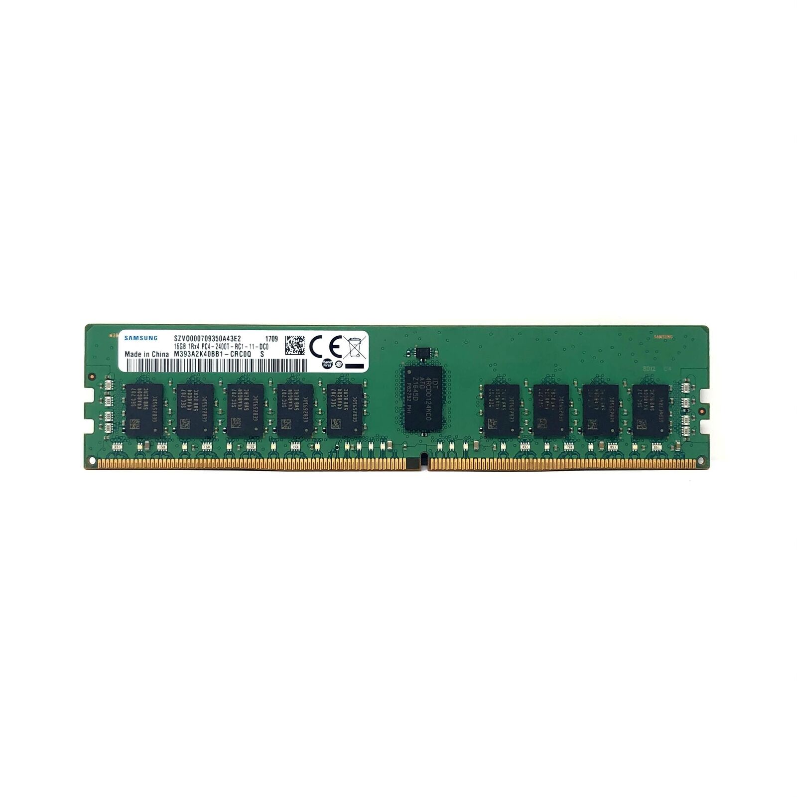 Samsung 16GB (1Rx4) PC4-2400T -R DDR4 Server Memory RAM // M393A2K40BB1-CRC0Q (Used) // สินค้ารับประกัน โดย บริษัท อะไหล่เซิร์ฟเวอร์ จำกัด