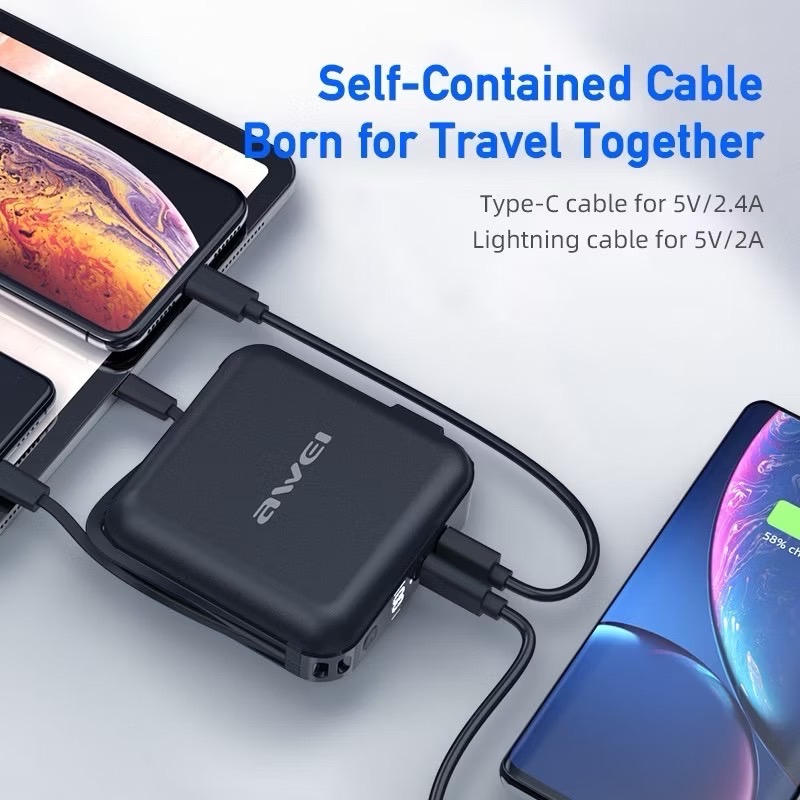 P48K 4IN1 PORTABLE MULTIFUNCTION POWERBANK 15000mAh