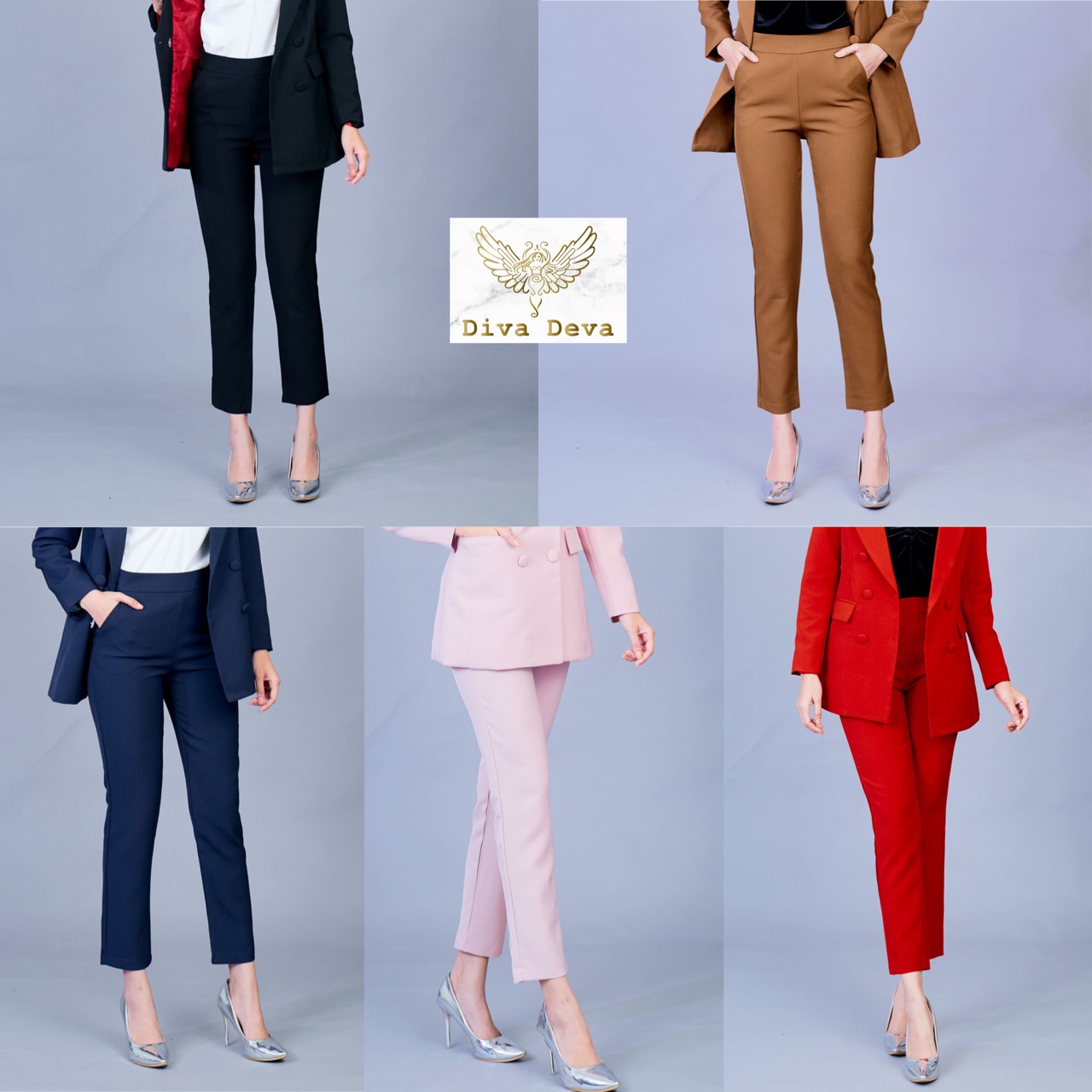 กางเกงขายาวทรงกระบอกเล็ก #1901 Pant