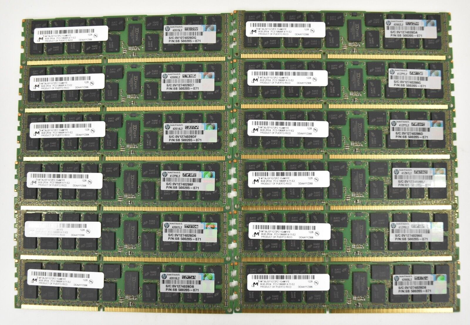 HP 8GB 2Rx4 PC3 -10600R DDR3 Memory Server // 500205-071 (Used) // สินค้ารับประกัน โดย บริษัท อะไหล่เซิร์ฟเวอร์ จำกัด