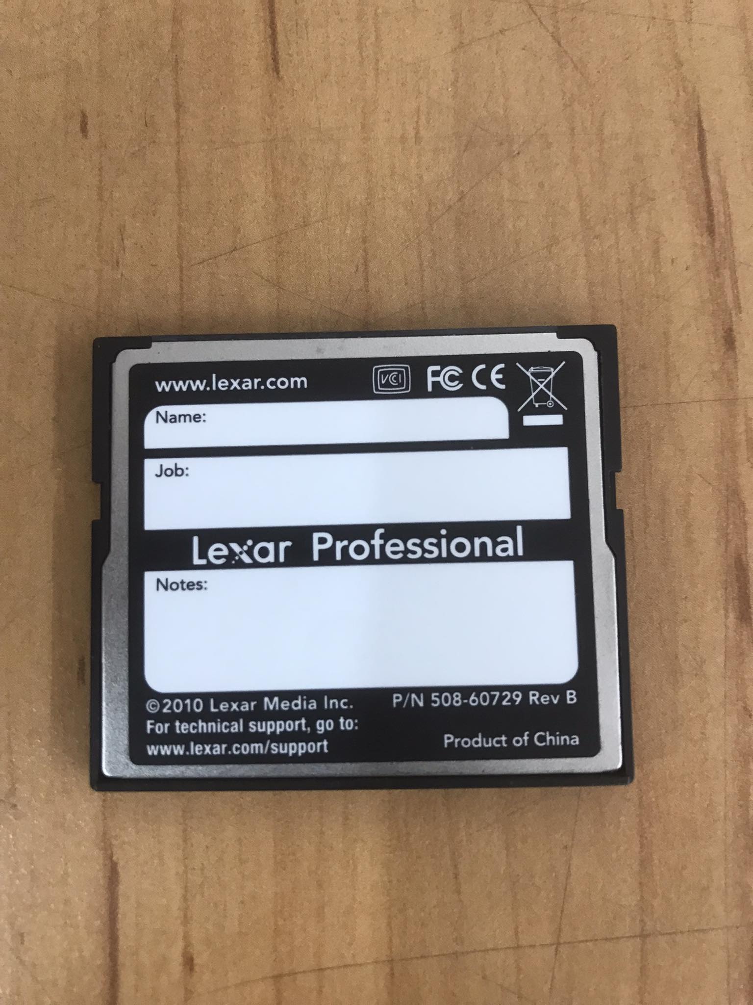 Lexar Professional 400X 8GB Compactflash For MSA P2000 G3 / 508-60729 (Used) // สินค้ารับประกัน โดย บริษัท อะไหล่เซิร์ฟเวอร์ จำกัด