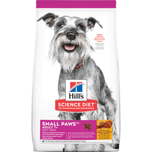 ็Hill's Science Diet adult7+ small and toy breed 1.5 kg อาหารเม็ดสำหรับสุนัขพันธุ์เล็กอายุ 7 ปีขึ้นไป ขนาด 1.5 กก.