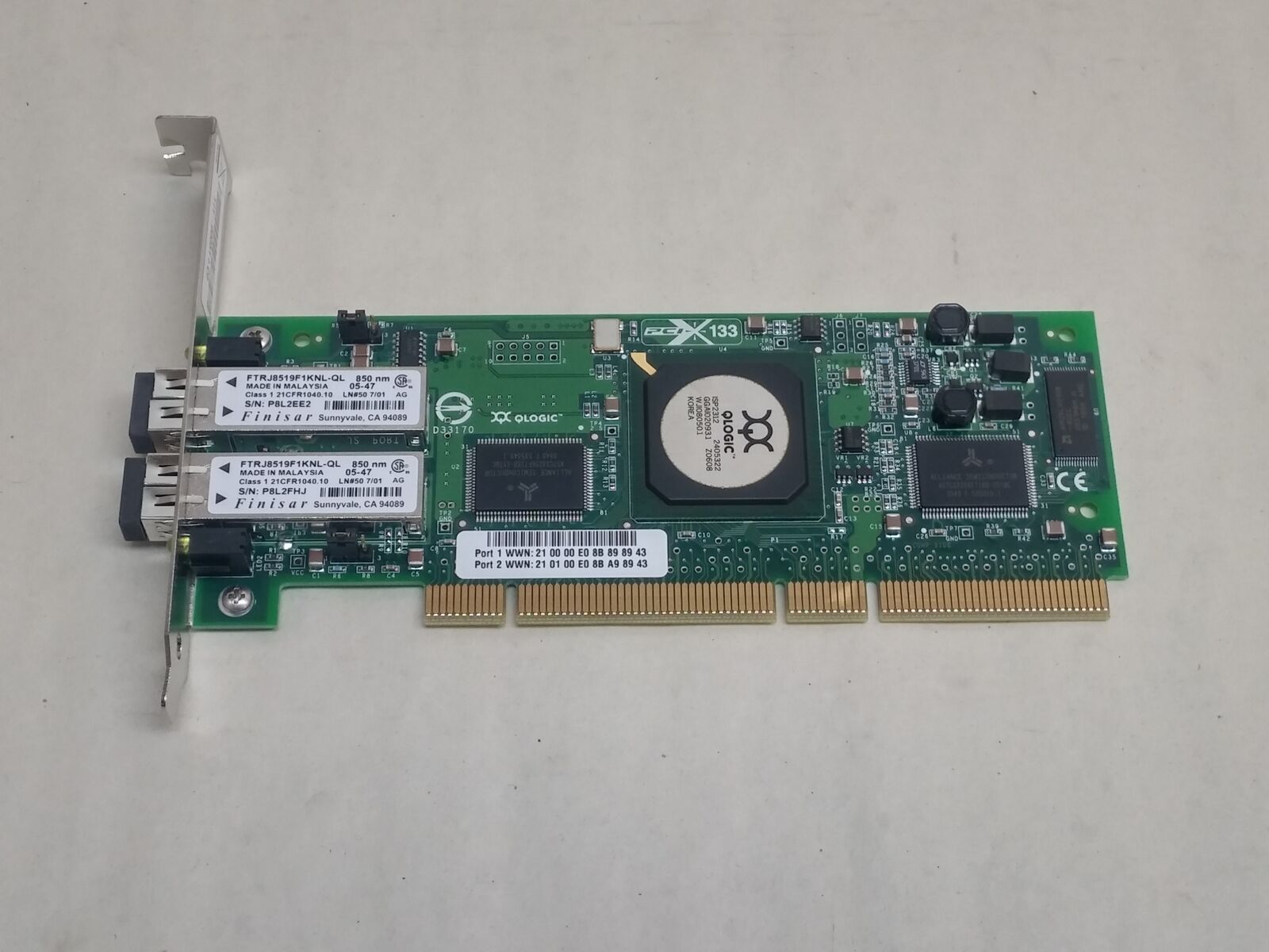QLogic QLA2342 Pci-X Dual Channel Fiber Port Host Bus Adapter (Used) // สินค้ารับประกัน โดย บริษัท อะไหล่เซิร์ฟเวอร์ จำกัด
