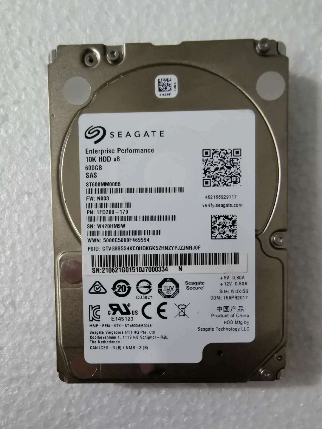 Seagate 600GB 10K 12G SAS 2.5" RPM 128MB Hard Drives HDD // ST600MM0088 / 1FD200-179 (Used) // สินค้ารับประกัน โดย บริษัท อะไหล่เซิร์ฟเวอร์ จำกัด