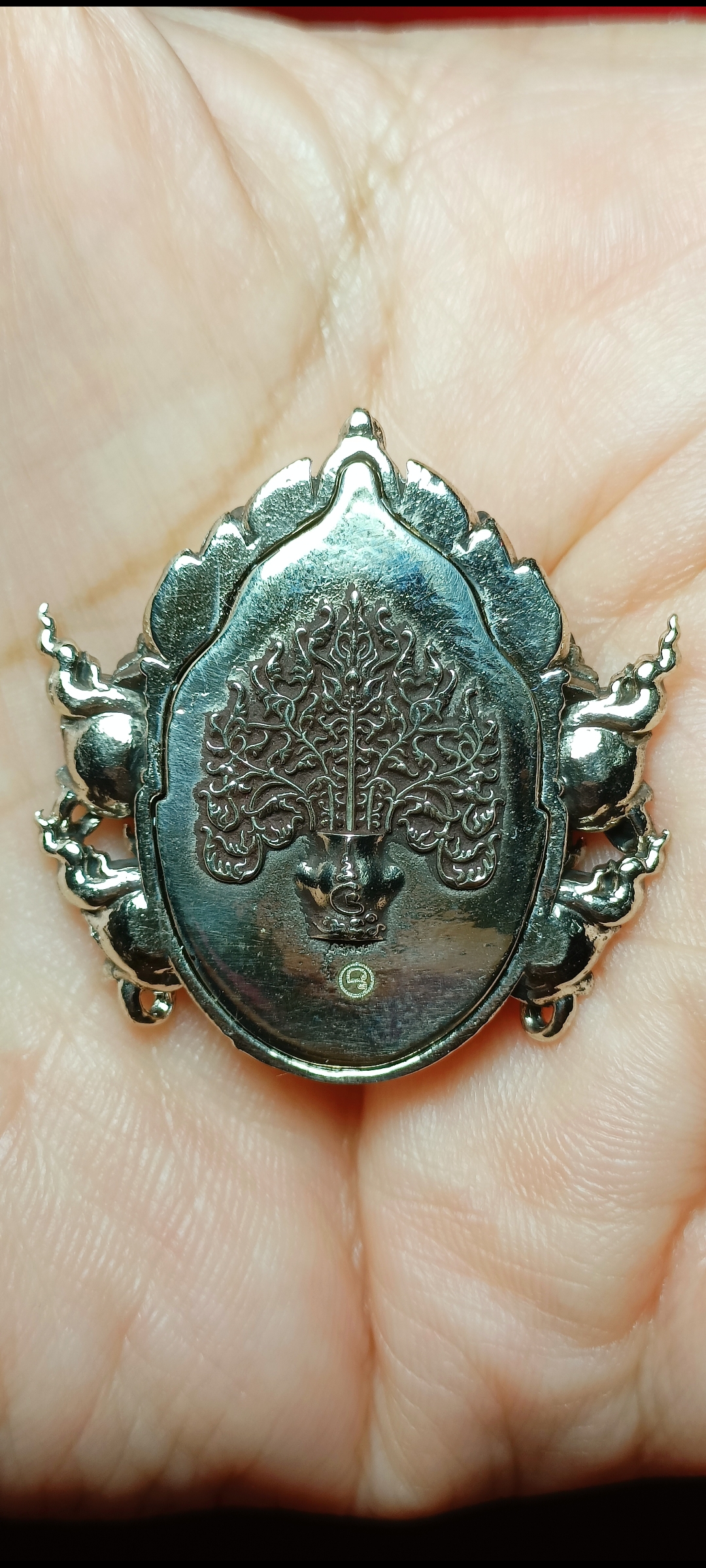 หน้ากากสี่หูห้าตา รุ่นมหาเฮง ครูบาคำฝั้น วัดกอโชค จ.เชียงใหม่ ปี 2562 เนื้อสัมฤทธิ์ รมซาติน