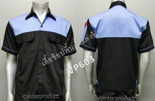 เสื้อช่าง 2 สี เเขนสั้น ผ้าคอมทวิว ไซร์ M-XXL มีสต็อก สินค้าจากโรงงานมาเอง