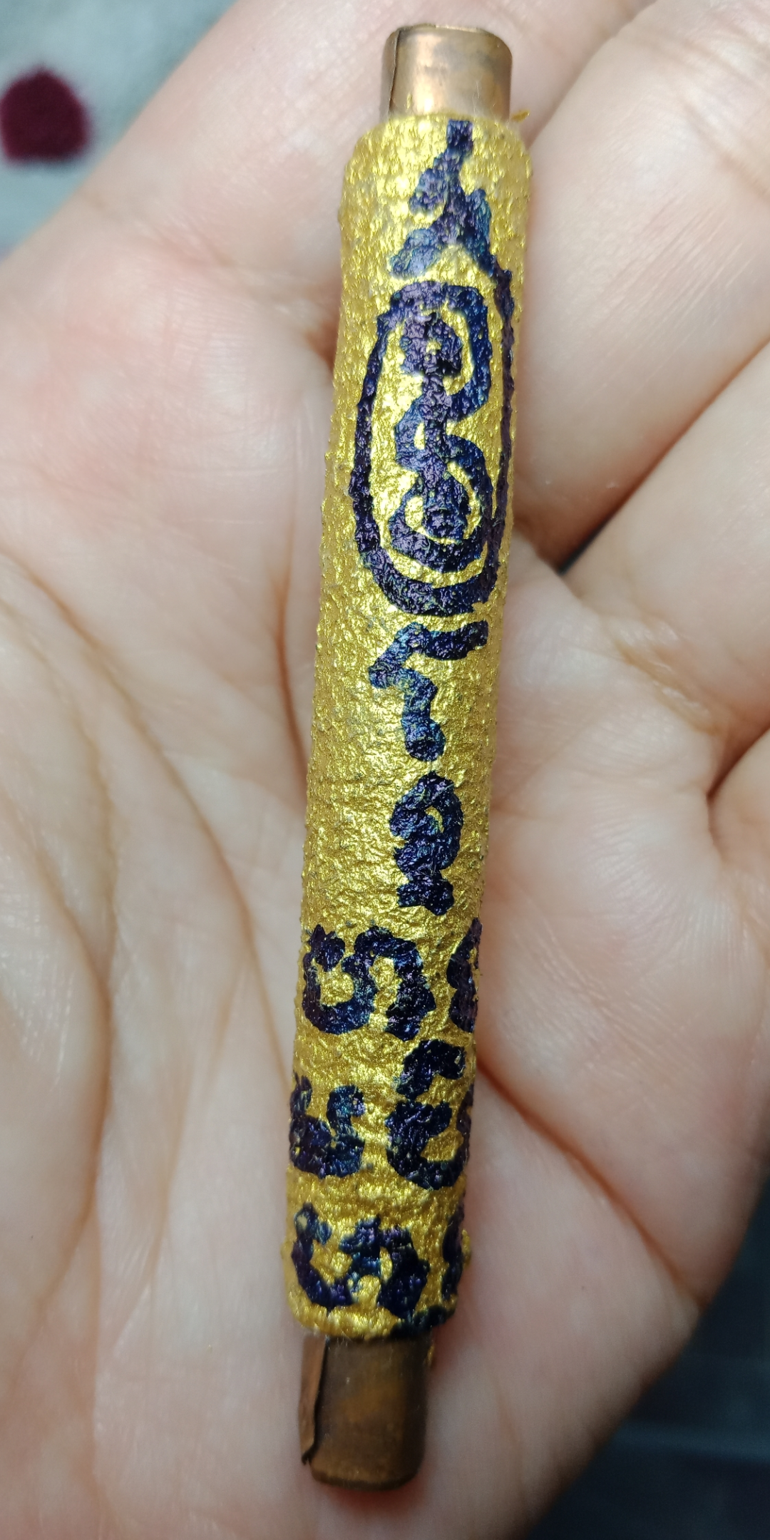 ตะกรุดช้างประสมโขลง หลวงปู่บุญ โสภโณ วัดทุ่งเหียง เนื้อทองแดง ขนาด7.8ซม