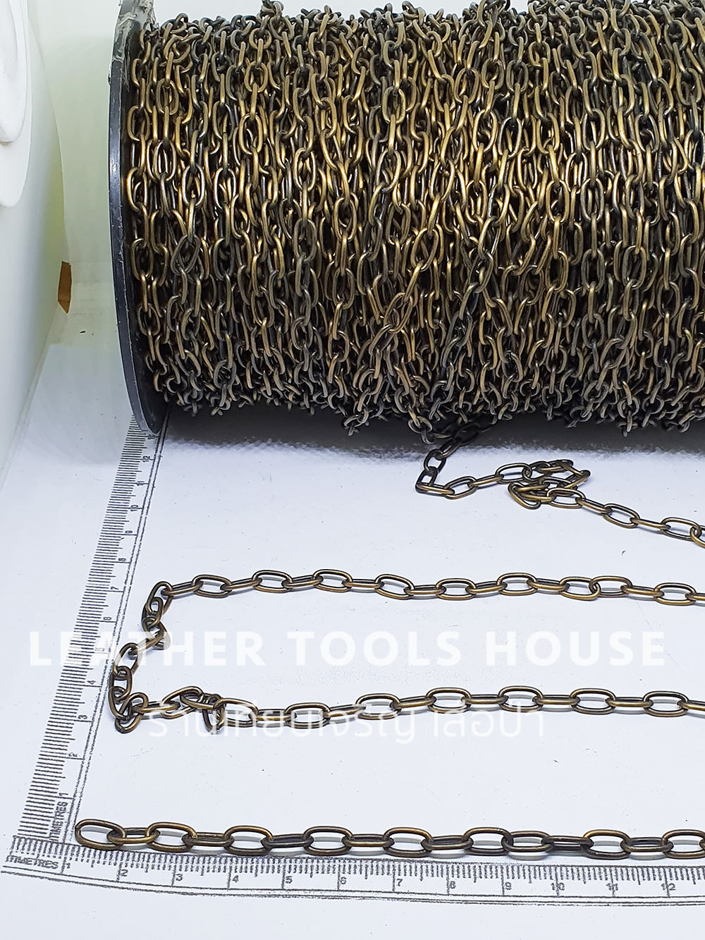 โซ่เหล็ก LCB-125 สีเหลืองดำ 1เมตร