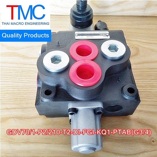 ไฮโดรลิกคอนโทรนวาวล์1แกน6หุนมีcarry over(70-80L)(4,500Psi/310Bar)Quality Products GDV70/1-P2/210-T2-DI-FGI-KQ1-PTAB(G3/4)