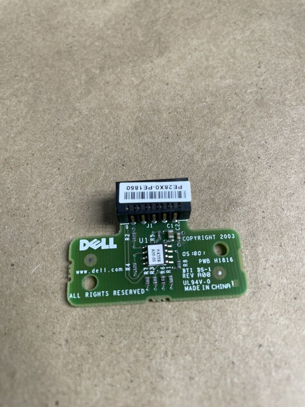 Dell PowerEdge 1850 2800 2850 Server RAID Key Board Card // PE28X0-PE1850 (Used) // สินค้ารับประกัน โดย บริษัท อะไหล่เซิร์ฟเวอร์ จำกัด