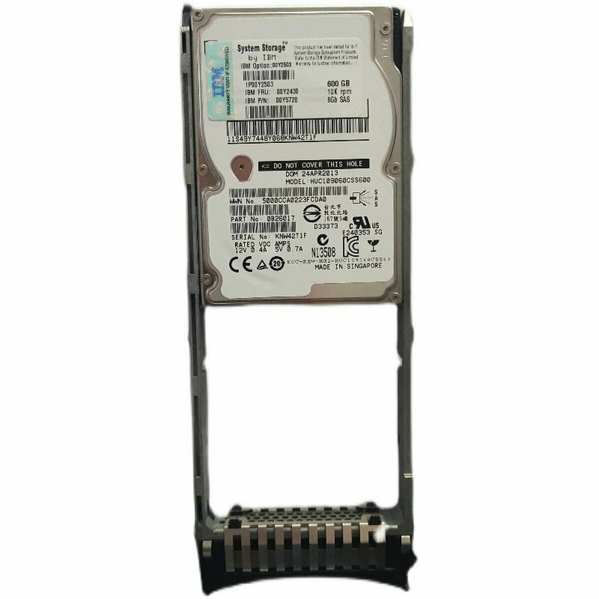 IBM 00Y2503 00Y2430 00Y5707 600GB 10K 2.5 " SAS V3700 HDD Hard Drive สินค้ารับประกัน โดย บริษัท อะไหล่เซิร์ฟเวอร์ จำกัด