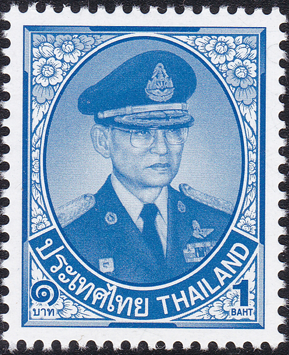 แสตมป์พระรูป ร.9 ชุดที่ 10 ดวง 1 บาท โรงพิมพ์ Cartor (พิมพ์1)
