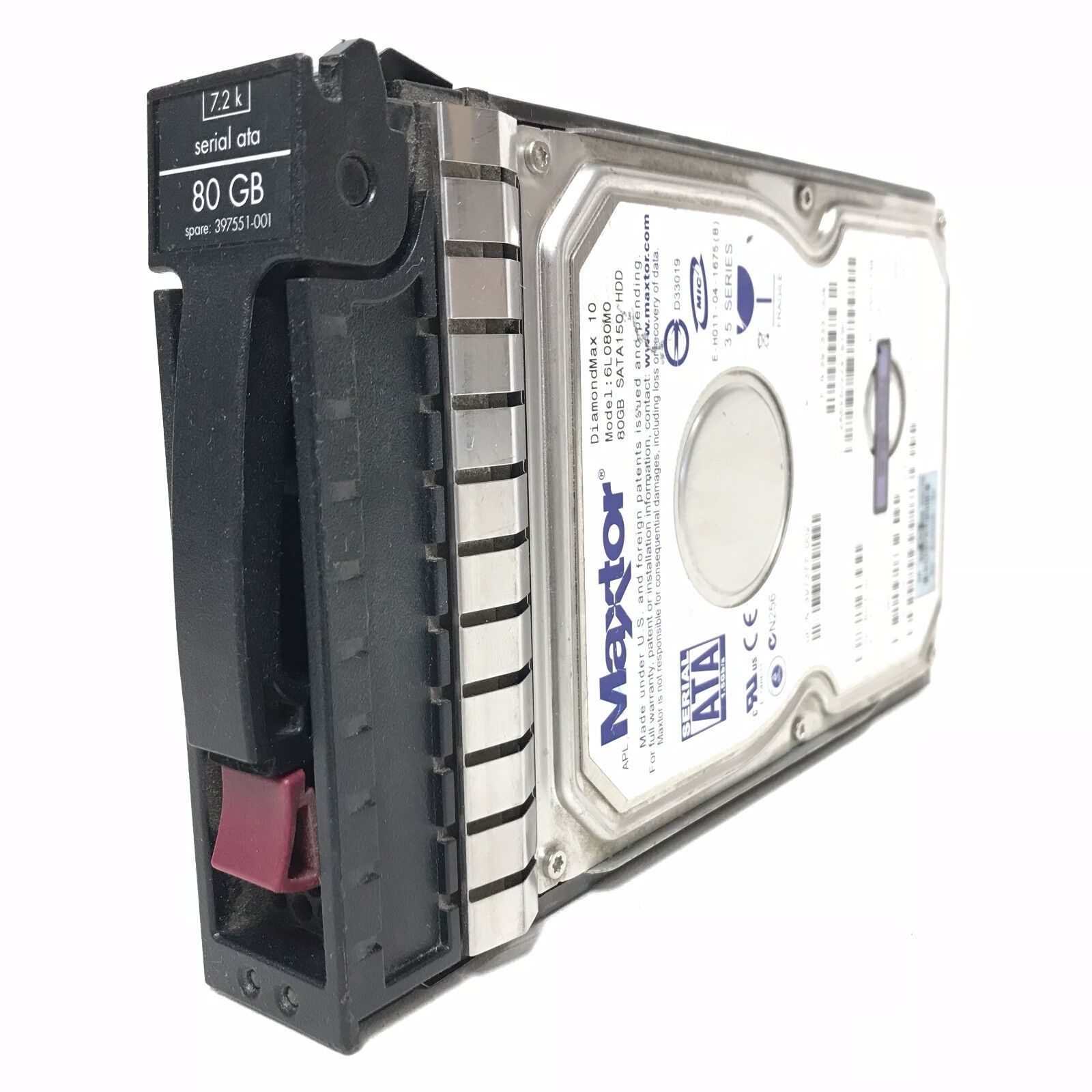 HP for Proliant, Maxtor 80GB, 7200 RPM 7.2K, 3.5" SATA HDD // 391333-004 / 397377-002 / TRAY 397551-001 (Used) // สินค้ารับประกัน โดย บริษัท อะไหล่เซิร์ฟเวอร์ จำกัด