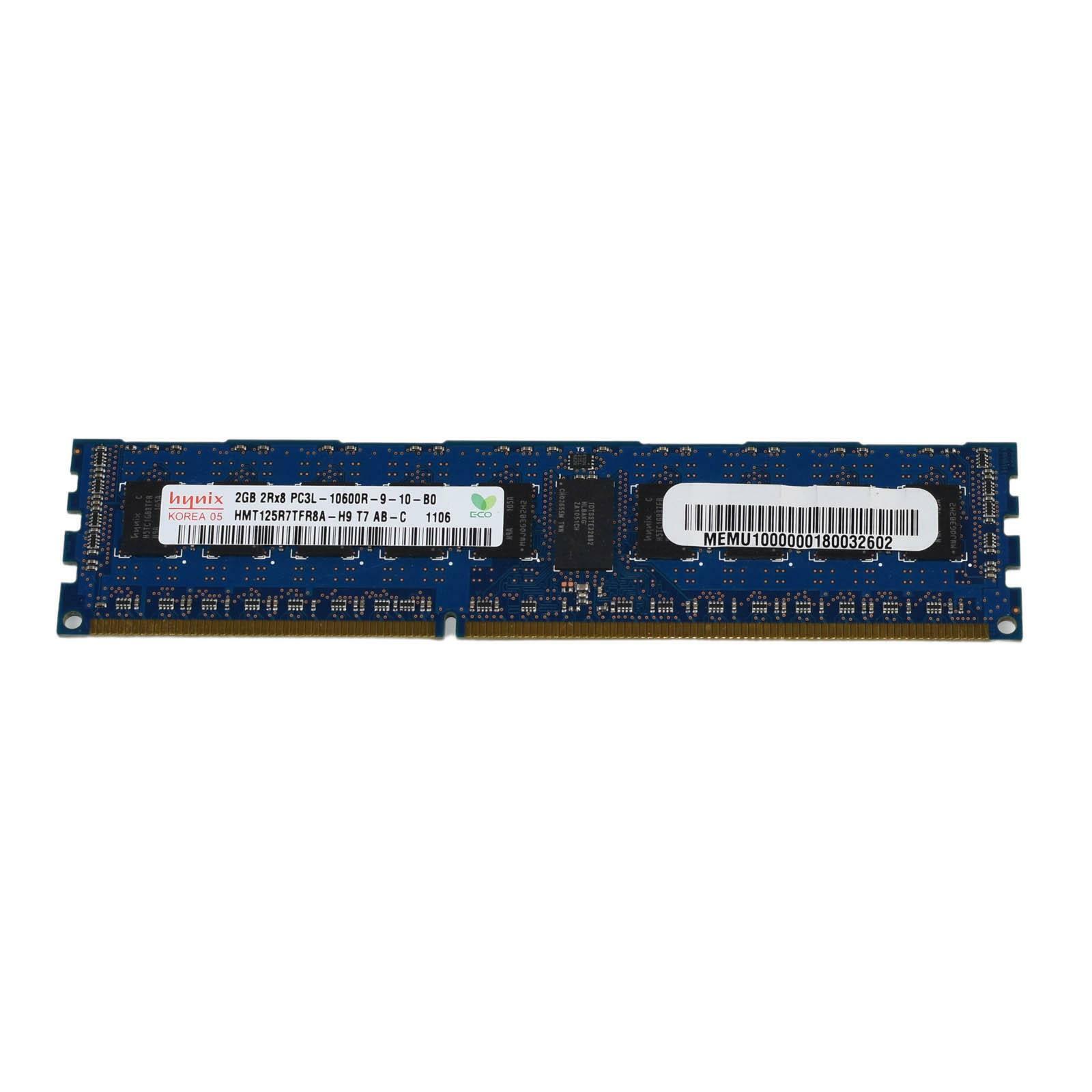 Hynix 2GB 2Rx8 PC3L-10600R DDR3L-1333 ECC REG 1.35V 240p RDIMM / HMT125R7TFR8A-H9 (Used) // สินค้ารับประกัน โดย บริษัท อะไหล่เซิร์ฟเวอร์ จำกัด