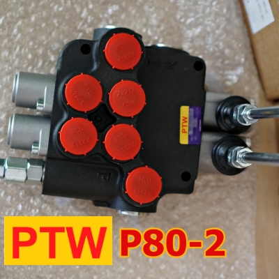 ไฮโดรลิคคอนโทรนวาวร์ (2แกน) PTW P80-2 (ุ6หุน) (80L.)(3,000-4,600PSI)
