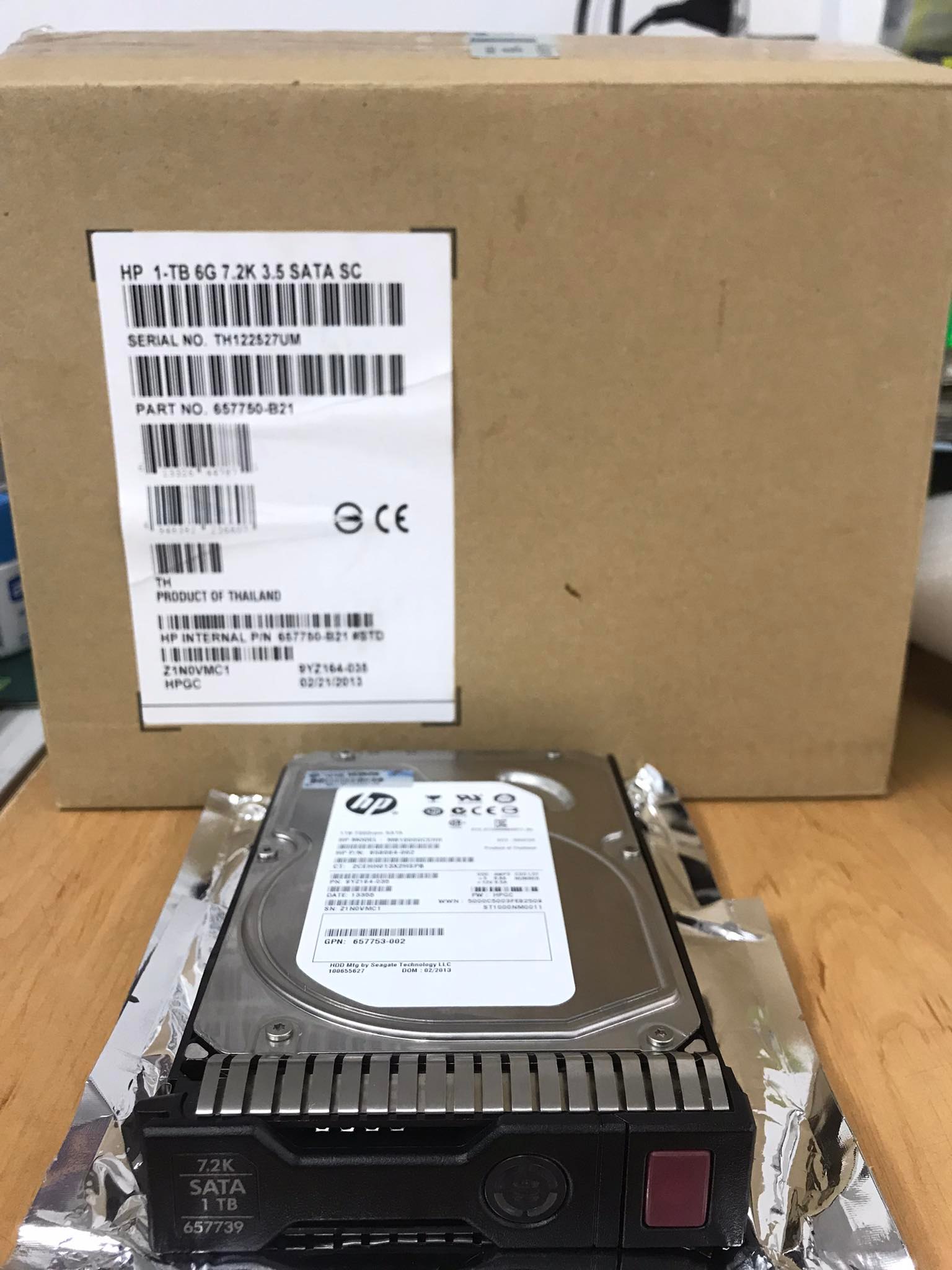 HP 695503-001 1TB 7.2K SATA 3.5" HDD 658084-002 657753-002 LFF Hard Drive HD ST1000NM0011 (New in Box) // สินค้ารับประกัน โดย บริษัท อะไหล่เซิร์ฟเวอร์ จำกัด