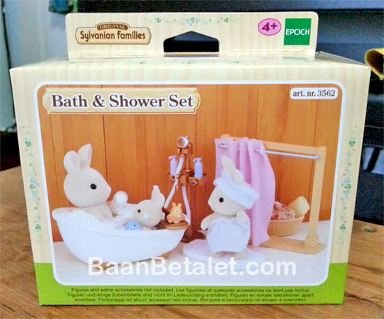 ซิลวาเนียน เฟอร์นิเจอร์ห้องอาบน้ำแบบอ่าง (EU) Sylvanian Families Bath and Shower Set