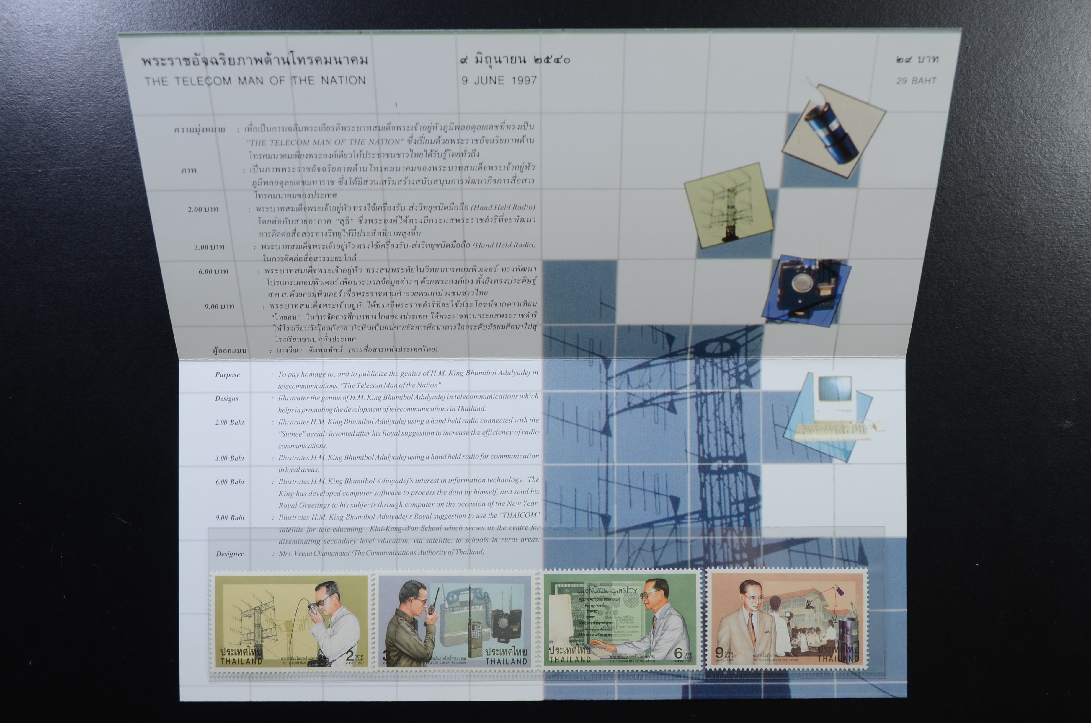 บัตรตราฯแสตมป์พระราชอัจฉริยภาพด้านโทรคมนาคม