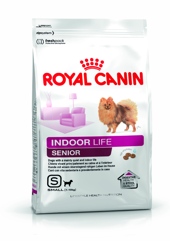 Indoor life senior สำหรับสุนัขเลี้ยงในบ้านพันธุ์เล็กอายุ 8 ปีขึ้นไป ขนาด 500 กรัม