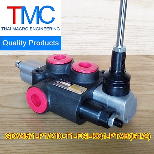 ไฮโดรลิกคอนโทรนวาวล์1แกน4หุนไม่มีcarry over(45-55L)(4,500Psi/310Bar)Quality Products GDV45/1-P1/210-T1-FGI- KQ1-PTAB(G1/2)