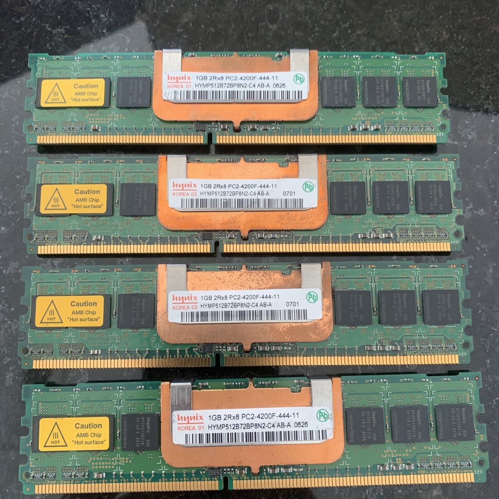 Hynix 1GB (2Rx8) PC2-4200F Server ECC RAM Memory DDR2 / HYMP512B72BP8N2-C4 AB (Used) // สินค้ารับประกัน โดย บริษัท อะไหล่เซิร์ฟเวอร์ จำกัด