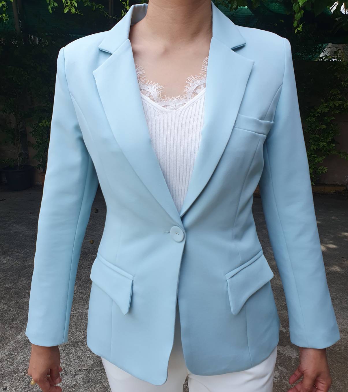 No.2349 เสื้อสูทผู้หญิง Richy V.2 สีฟ้าอ่อน/สีเขียวอ่อน/สีชมพูอ่อน(ไม่รวมกางเกง)