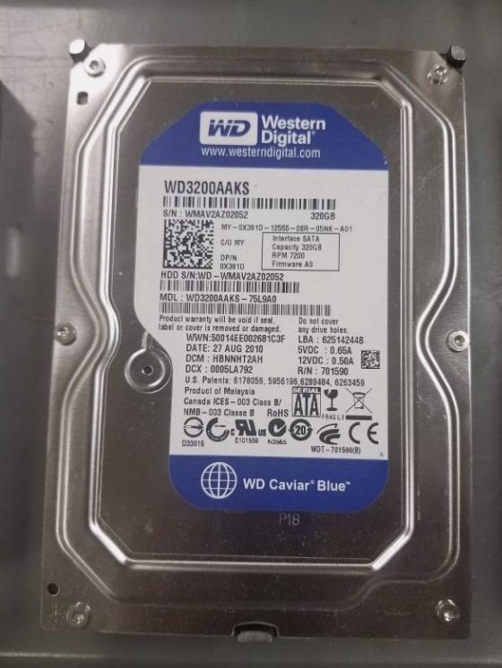 Dell / Western Digital 320GB 7200RPM 3.5" SATA PC Hard Drive // 0X391D / WD3200AAKS (Used) // สินค้ารับประกัน โดย บริษัท อะไหล่เซิร์ฟเวอร์ จำกัด