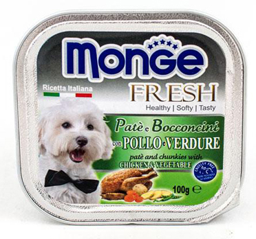 อาหารถาด Monge fresh ไก่และผัก 100 กรัม (ซื้อครบ 6 ถาด แถมฟรี 1 ถาด)