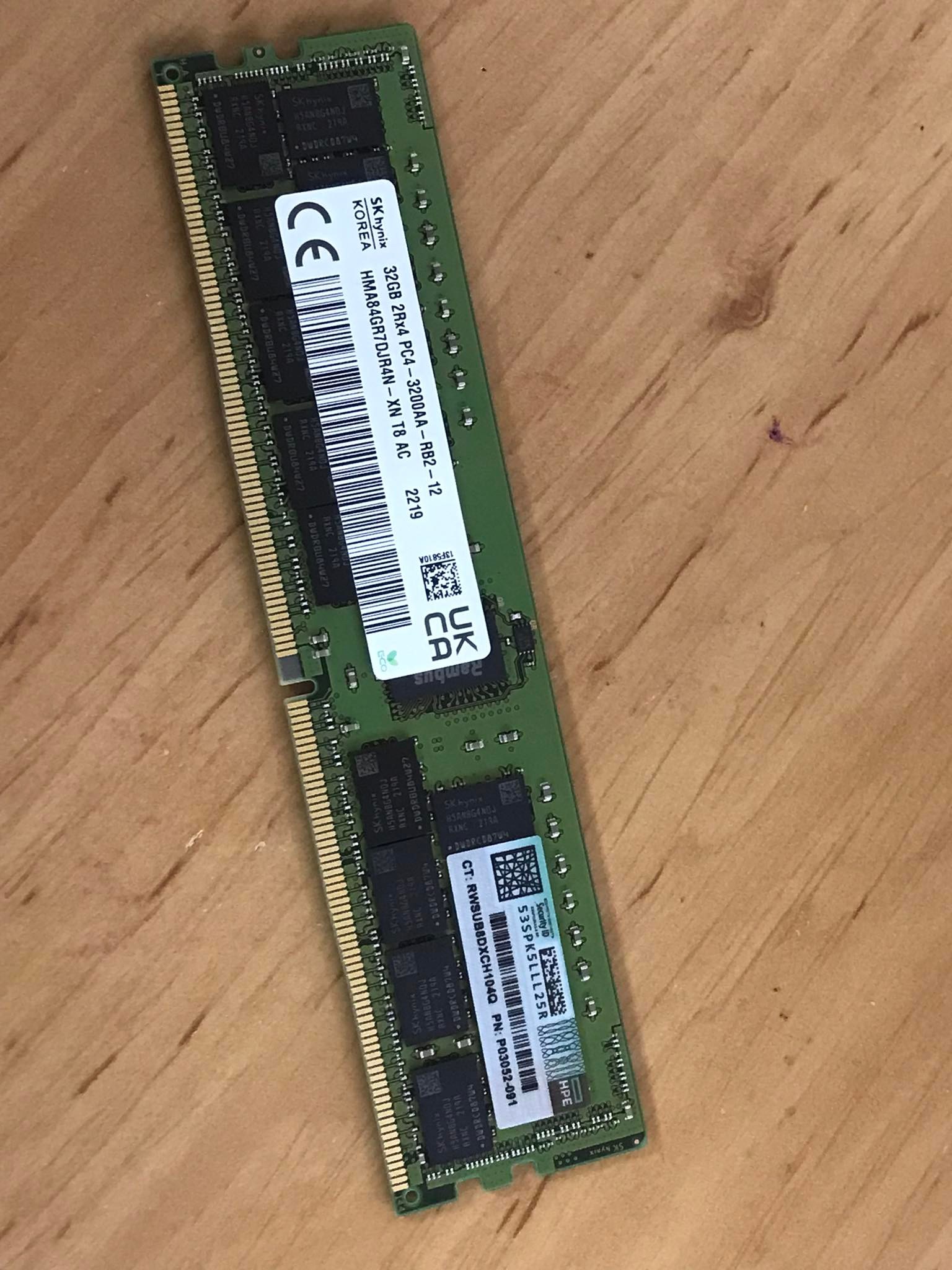 HPE 32GB (2Rx4) PC4-3200AA -R DDR4 Memory RAM // P03052-091 (NEW) // สินค้ารับประกัน โดย บริษัท อะไหล่เซิร์ฟเวอร์ จำกัด
