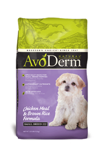 Avoderm Puppy small breed - Chicken and brown rice formula 2 kg อาหารเม็ดสำหรับลูกสุนัขพันธุ์เล็กทุกสายพันธุ์ สูตรเนื้อไก่และข้าว ขนาด 2 กก