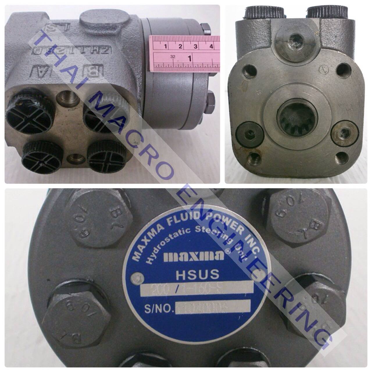 กระปุกพวงมาลัยไฮโดรลิคHSUS200/1-160-E(27mm)CAT140G