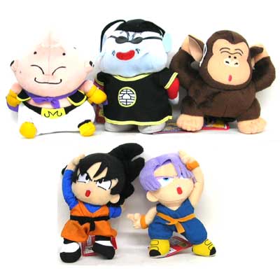 ตุ๊กตาดราก้อนบอลแซดคอลเลคชั่น 5 ตัว (Banpresto Dragonball Z Collection Plush Toy)
