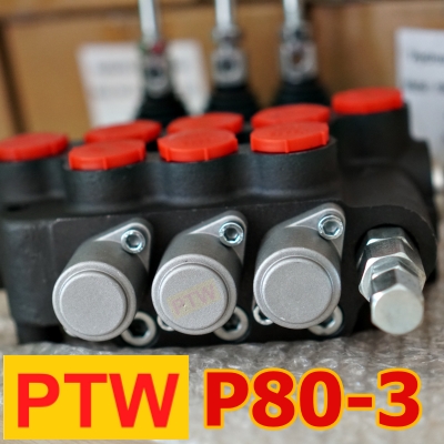 ไฮโดรลิคคอนโทรนวาวร์(6หุน) PTW P80-3(3แกน) (80L.)(3,000-4,600PSI)