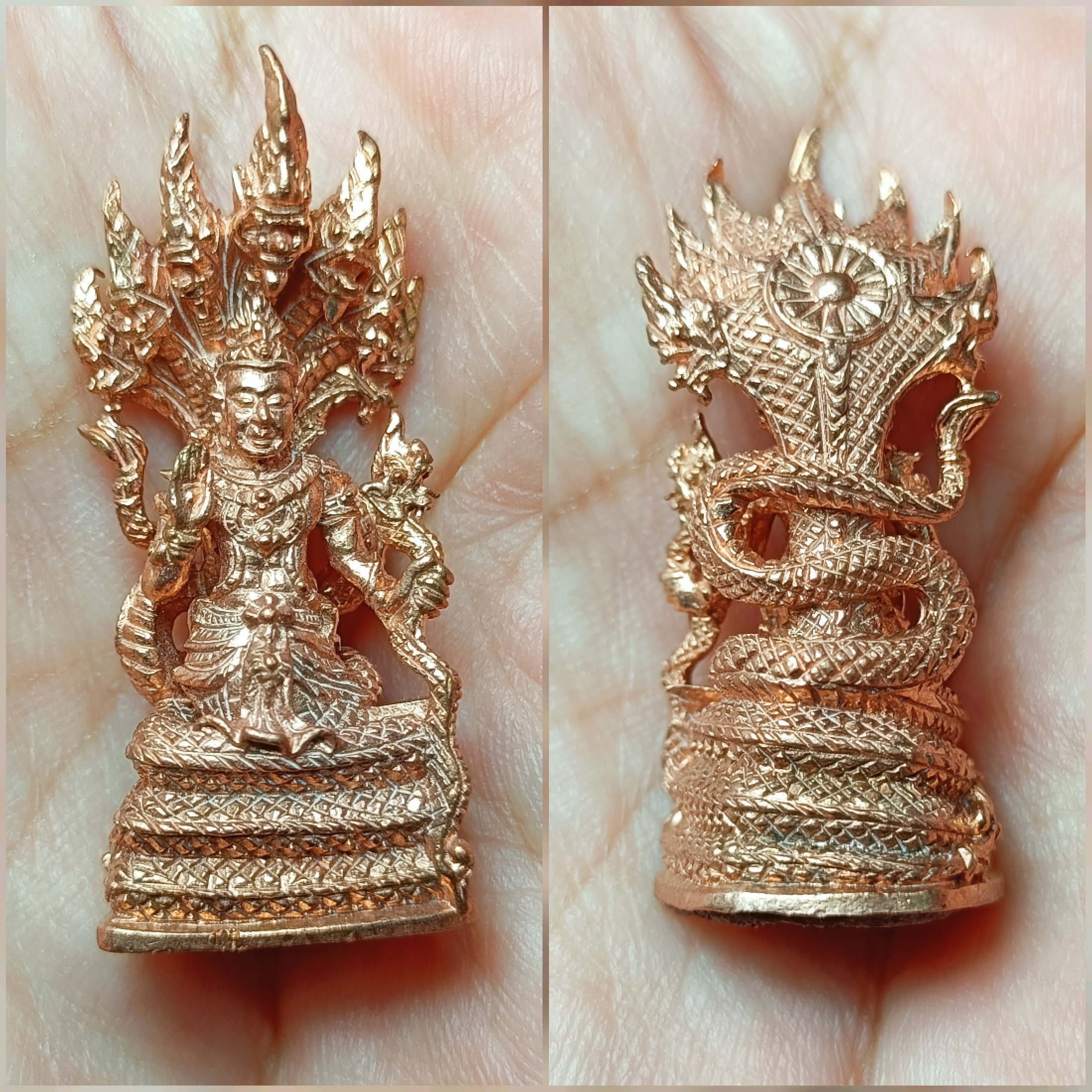 หล่อจ้าวปู่พญานาคาธิบดีศรีสุทโธ หลวงปู่ฤาษีลิงใหญ่ นพเก้า วัดป่าศรีสุทธาคำมะโฮ จ.กาฬสินธุ์