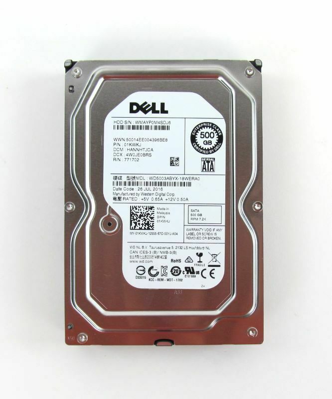 Dell 500GB Enterprise Hard Drive 1KWKJ WD5003ABYX SATA 3Gb/s 3.5" 7200RPM สินค้ารับประกัน โดย บริษัท อะไหล่เซิร์ฟเวอร์ จำกัด