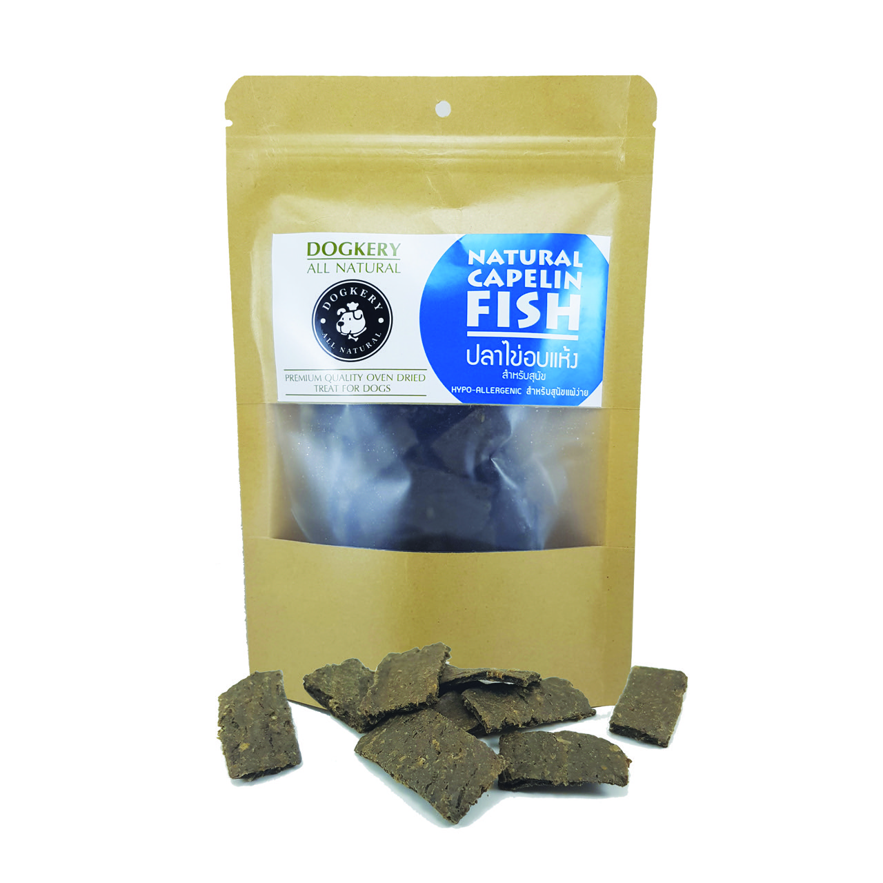 DOGKERY SHISHAMO FISH ปลาไข่อบแห้ง 60 กรัม