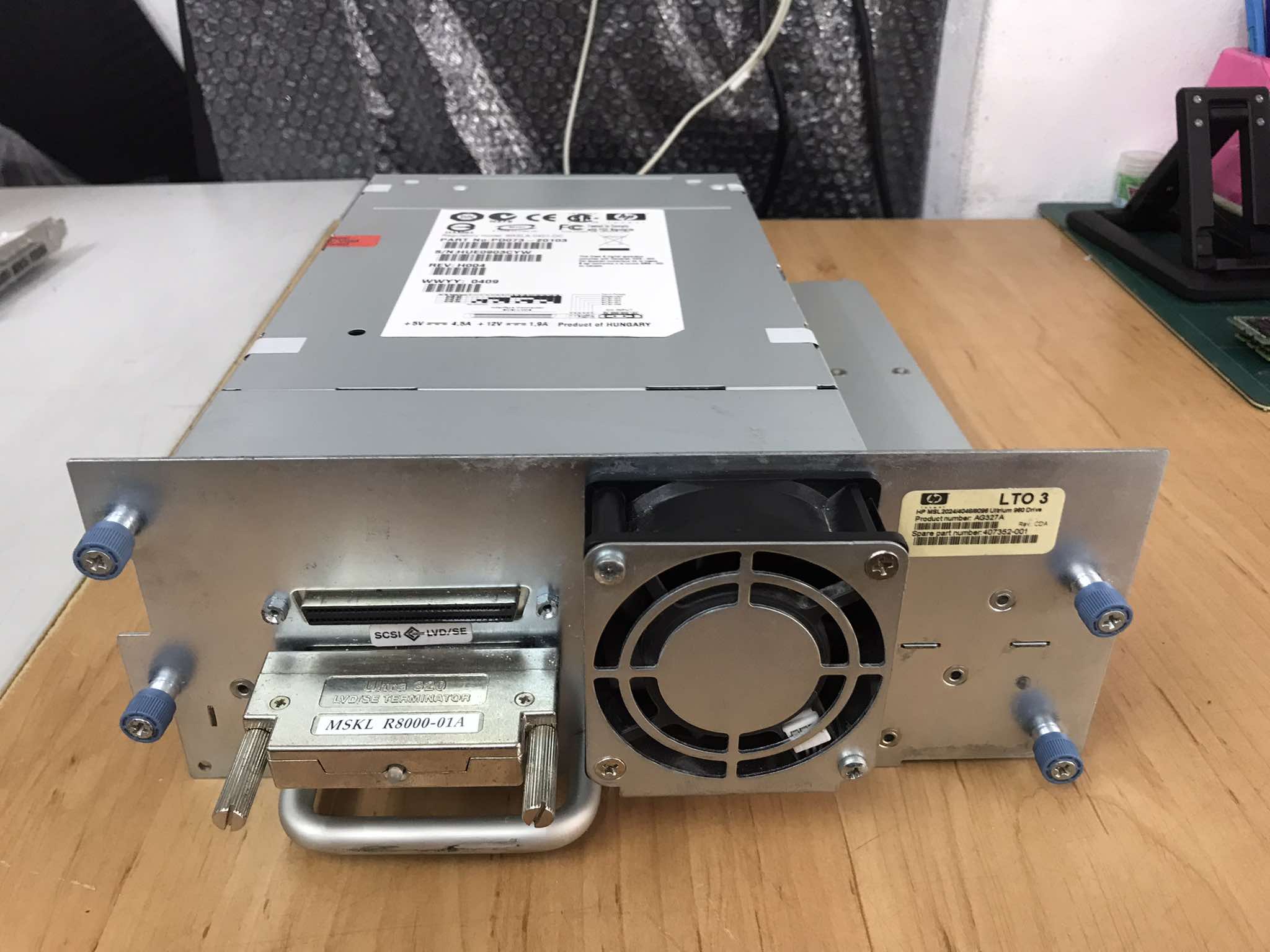 HP LTO-3 Ultrium 960 SCSI Tape Drive Upgrade Kit For MSL2024 // AG327A, 407352-001, PD073-20103, Model BRSLA-0401-DC (Used) // สินค้ารับประกัน โดย บริษัท อะไหล่เซิร์ฟเวอร์ จำกัด