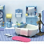 ซิลวาเนียน..ห้องอาบน้ำสีฟ้า (US) Calico Critters Bathroom Set