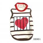 เสื้อลายหัวใจ สีครีมทางน้ำตาล ยี่ห้อ Butter size 4